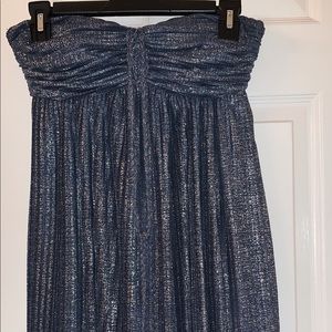 B Darlin Silver Shiny Mini Dress